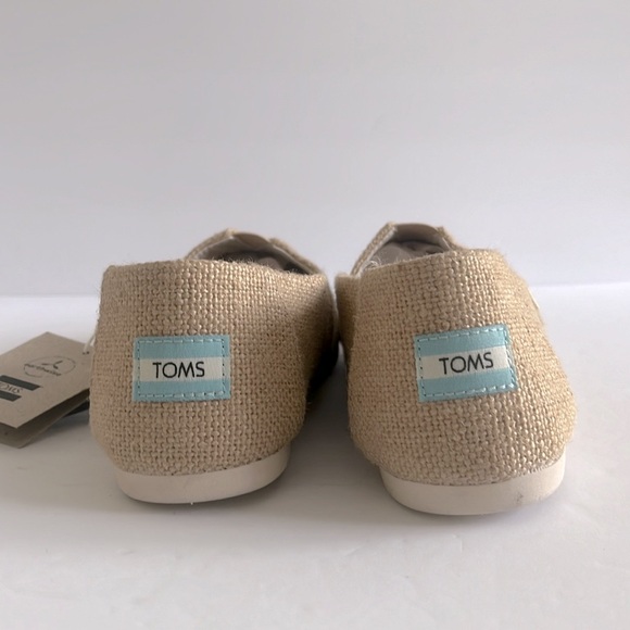 TOMS Shoes Women’s Alpargata Natural Burlap Jute  Slip On Sandals Size 9 NWT - Picture 7 of 8